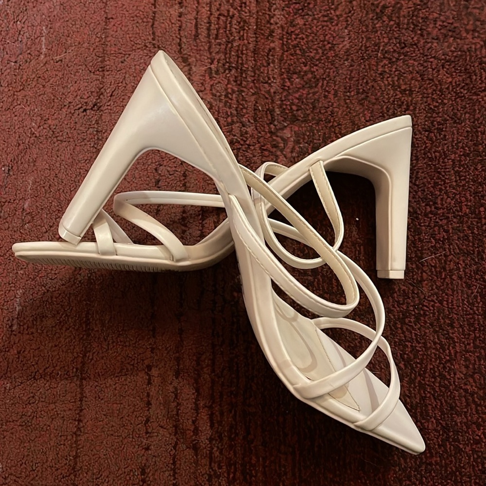 Off white strapping heels